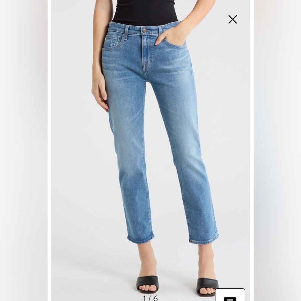 AG Ex-Boyfriend Mid-Rise Slouchy Slim Jeans